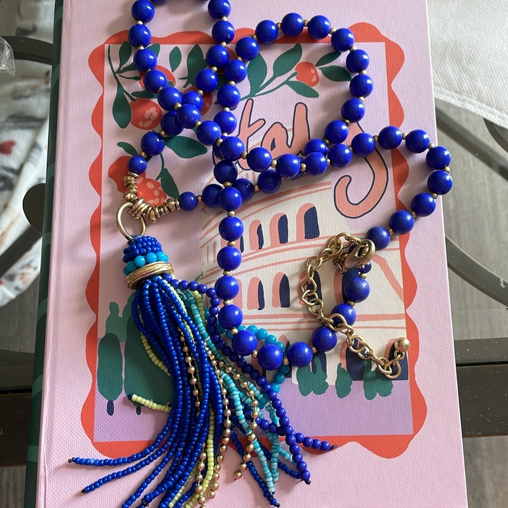 Chico’s Beaded Tassel Necklace - Picture 2 of 5